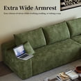 thumbnail image 5 of 107.5" Cloud Modular Sectional Sofa with L-Shape Chaise, Modern Upholstered Couches for Living Room, Deep Seat Boneless Couch, No Assembly Required, Plush Corduroy Fabric (Green, Right Facing Chaise), 5 of 9
