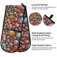 thumbnail image 4 of Dailycode Double Sided Oven Mitt with Loop Heat Resistant Kitchen Long Potholders 7" x 35" Cartoon Ball Sun Fruits Slipper, 4 of 6