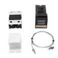 thumbnail image 1 of Kit de controlador de temperatura PID 1m M6 K tipo termopar relé de estado sólido disipador de calor de aluminio termostato PID 100-240V, 1 of 8