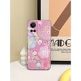 thumbnail image 4 of Para OPPO Reno 10 Pro + A98 A78 A58 4G 5G Bolsa De Ranura Para Tarjetas Funda De Teléfono Suave Con Flor Y Corazón Cubierta Trasera De TPU, 4 of 4