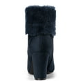 thumbnail image 3 of Unique Bargains Women's Faux Fur Block Heel Round Toe Ankle Boots, 3 of 7