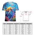 thumbnail image 2 of Nautical Green Sea Turtles Women's Short Sleeve T-Shirt Crew Neck Casual Summer Trendy Loose Fit Tops, 2 of 6