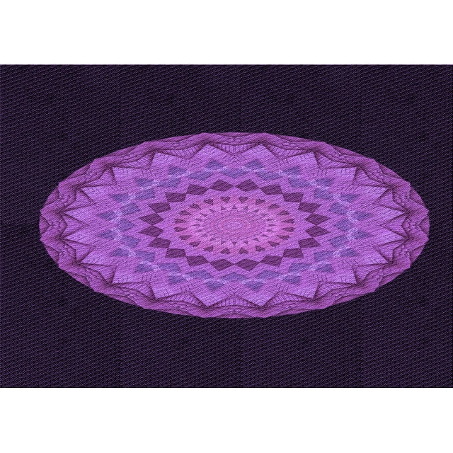 Ahgly Company Machine Washable Indoor Rectangle Transitional Dark Orchid Purple Area Rugs, 2' x 3'
