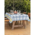 thumbnail image 3 of Outdoor Tablecloth with Umbrella Hole for Patio/Picnic/Party/Camping, Sea Turtle Coastal Waterproof Table Cloth Rectangle Table Cover Washable, Floral Starfish Blue Checkered (60"x 120"), 3 of 8