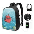 thumbnail image 3 of YFYANG 17" Laptop Backpack, Cartoon Submarine Pattern Fashion Travel Work Backpack with USB and Headphone Cable Interface for Men and Women, 3 of 8