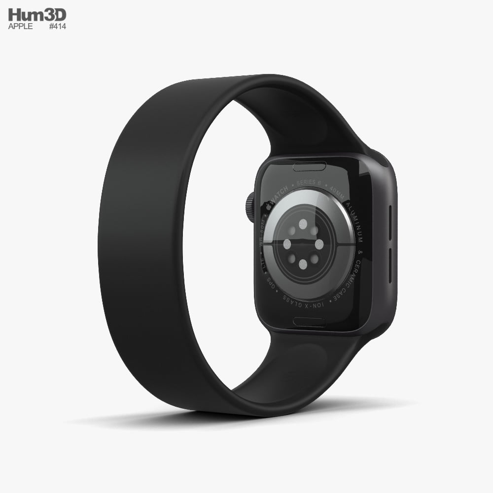 Pre-Owned Used Apple Watch Series 6 (Aluminum, GPS, 44 mm) Space Gray Black Sport Band (Scratch and Dent)