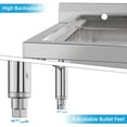 thumbnail image 4 of Kitchen Sink Utility Sink Commercial Stainless Steel Freestanding Sink with 3 Compartments, for Restaurant, Laundry, Garage, Workshop Sink (35.8"x21.3"x40.2"), 4 of 7