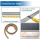 thumbnail image 4 of Protector de borde de 2 metros, tira de borde de alfombra de PVC, tiras de transición de suelo de goma, embellecedor autoadhesivo, 4 of 5