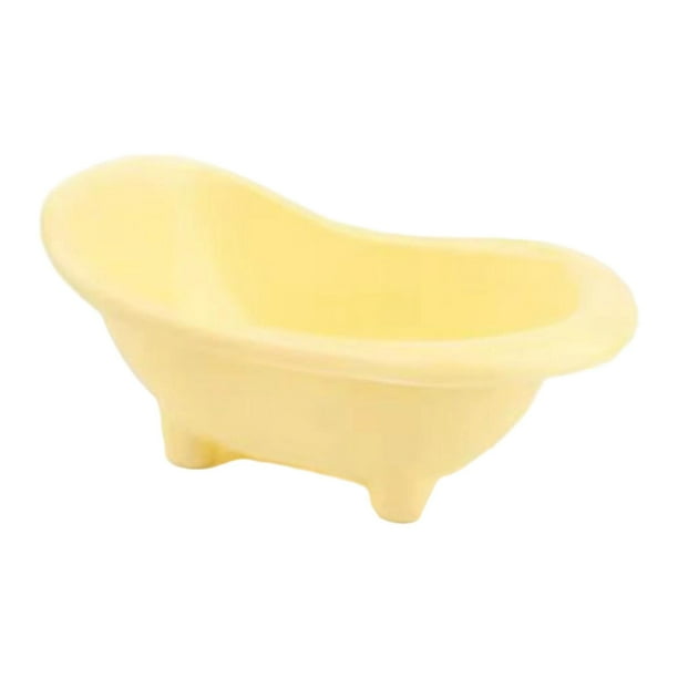 Bañera para hámster, caja de arena para baño, accesorios, contenedor de acrílico para escondite, material PP, adecuado para mascotas pequeñas, baño de Amarillo