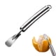 thumbnail image 4 of Bewildely Pelador de naranjas de acero inoxidable 304, pelador de frutas reutilizable para cocinar, abridor de limón de viaje, removedor de Zester lavable Mostrada Bewildely HA028559-00B, 4 of 6