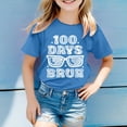 thumbnail image 2 of TZEWGL Tops For Toddler Short Sleeve 100 Days Of School Prints Trendy Fans Present Clothes For Infnants size 8-9T, 2 of 4