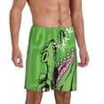 thumbnail image 2 of Pofeuu CROCODILE HEAD Print Men's Soft Woven Elastic Waistband Sleep Pajama Short-3X-Large, 2 of 6