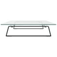thumbnail image 3 of vidaXL Monitor Stand Black 80x35x8 cm Tempered Glass and Metal, 3 of 5