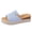 Blue, variant on Clearence Women's Rope Detail Platform Sandals Fish Mouth Design Wedge Heel Summer Casual Shoes Non-Slip Thick Sole Lightweight Beach Walking Slippers