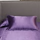 thumbnail image 2 of Juego de cama de satén - Morado, 2 of 5