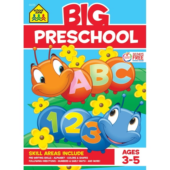 Pre-Owned School Zone Big Preschool Workbook (Paperback) 0887431453 9780887431456