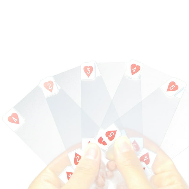 KAKOWELY PVC Plastic Waterproof Novelty Clear Deck Transparent Poker Playing Cards,2.24"X3.46"X0.79"