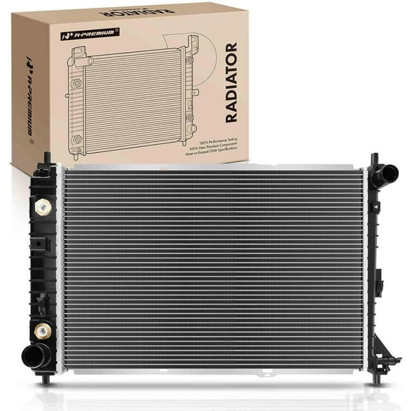 A-Premium Engine Coolant Radiator with Transmission Oil Cooler Compatible with Ford Mustang 1997-2004 V8 4.6L Automatic Trans. Replace# F8ZH8005AA, F8ZZ8005AA