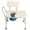 White, variant on Hassch Raised Toilet Seat with Handles Folding Bedside Commode, Non-slip, White