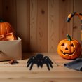 thumbnail image 3 of FELTECHELECTR 4 arañas de plástico: decoraciones de arañas falsas para Halloween, accesorios de broma realistas, juguetes prácticos y divertidos para casas embrujadas., 3 of 6