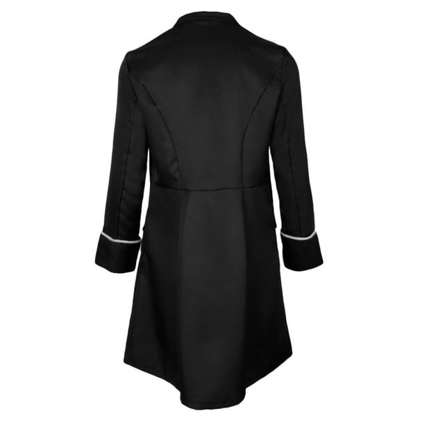 Chaqueta Solida Retro para Hombre Larga Steampunk Victoriana Por La Negro L Sunnimix Chaqueta victoriana para hombre Walmart en linea