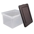 thumbnail image 5 of Office Depot® Brand Letter And Legal File Tote, 18"L x 14 1/4"W x 10 7/8"H, Clear/Black, 5 of 7