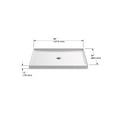 thumbnail image 2 of Kohler 8461-96 48 x 34 in. Rely Alcove Shower Center Base Drain - Biscuit, 2 of 7