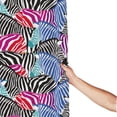 thumbnail image 3 of Shower Curtain, Colorful zebra cool Waterproof Fabric Plastic Shower Curtain, Drying Fast Bathroom Curtain with 9 Buttonholes, Ruffle Shower Curtain 60x72in, 3 of 8