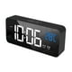 thumbnail image 1 of Despertador digital, reloj LED de cabecera, pantalla de espejo regulable con 2 alarmas/repetición/temperatura/control de sonido, sin tictac, reloj despertador de viaje portátil, recargable por USB brillar Electrónica, 1 of 5