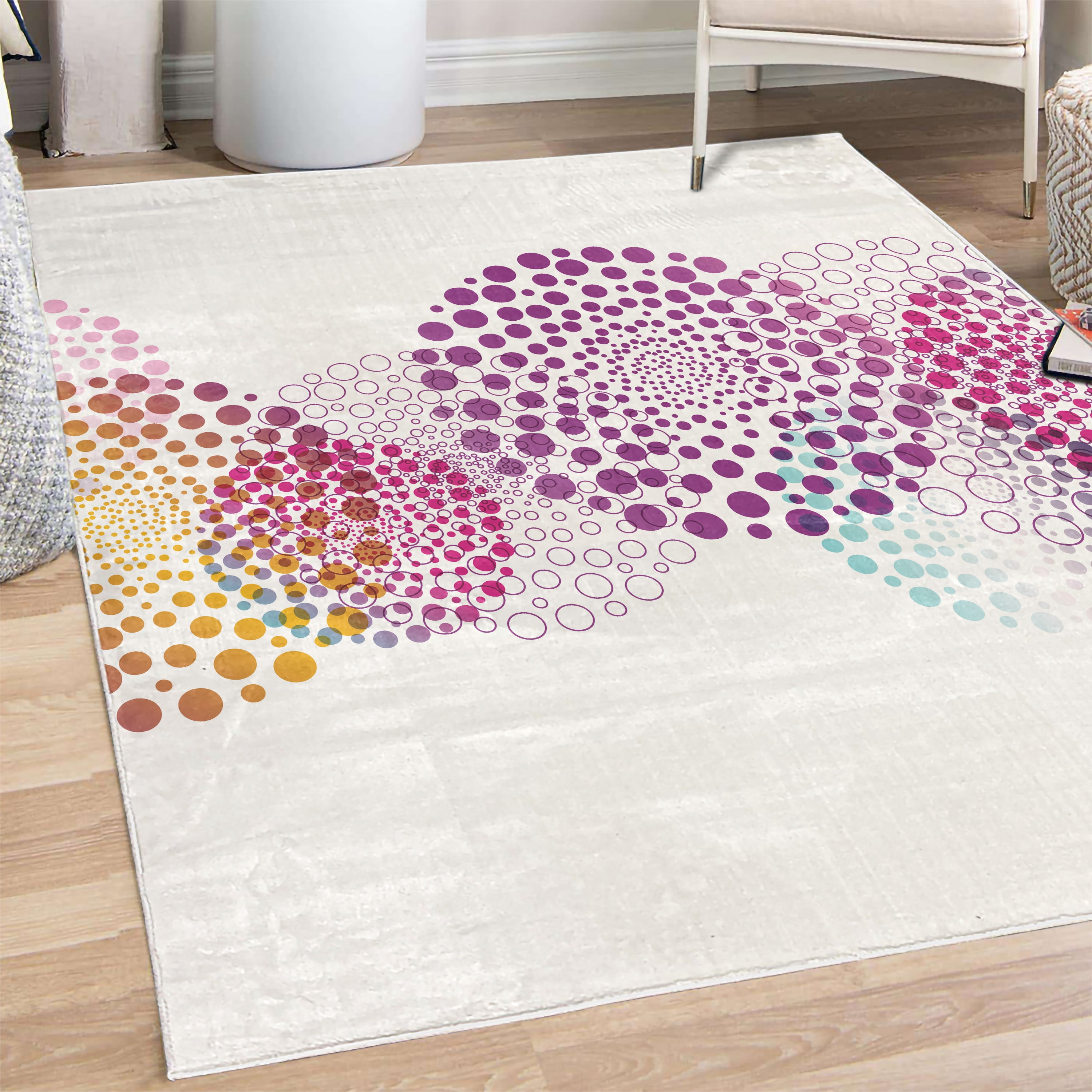 Abstract Decorative Rug, Modern and Cool Design Surreal Dots Like and ...
