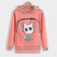 thumbnail image 3 of Sudadera con capucha yuxing para amantes de los gatos con diseño de pata de canguro y perro color rosa talla 2XL, 3 of 4