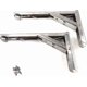 thumbnail image 1 of Stainless Steel Folding Corner Brackets - Maximum Load: 60 lbs - Short Release Arm - 8, 1 of 5