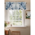 thumbnail image 2 of Blue White Daisy Curtain Valances for Windows, Vintage Elegant Butterfly Flowers Kitchen Valance Window Treatment, Light Filtering Block Curtains for Bathroom/Bedroom/Living Room 54'' x 18'', 2 of 9