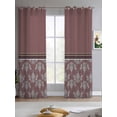 thumbnail image 2 of Boho Red Brown Flower Sheer Curtains 63 Inch Length 2 Panels Set for Living Room/Bedroom, Abstract Bohemia Pesley Floral Kitchen Curtains Grommet Semi-Sheer Curtains Window Treatments 42"x63"x2, 2 of 7