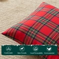 thumbnail image 5 of Christmas Pillow Cover 18x18 Set of 4 - Red Tartan Checkered Throw Pillow Cover, Farmhouse Buffalo Plaid Xmas Decorative Cushion Case for Couch Sofa, Christmas Holiday Decor, 5 of 5
