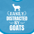 thumbnail image 4 of Inktastic Easily Distracted by Goats Boys or Girls Baby Bib, 4 of 4