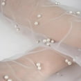 thumbnail image 2 of YooGuoGuo White Lace Sheer Gloves, Tulle Gloves, Bridal Gloves with Pearl for Wedding, Fingerless Gloves for Women Girls Long Elbow Wedding Gloves for Tea Opera Party Hallowmas Costume, 2 of 9