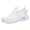 White, variant on HTHLVMD Knit Mesh Slip-On Sneakers, Lightweight Breathable Casual Shoes, Women's Sports Shoes, Lightweight Lace Up Low Top Running & Tennis Sneakers, Breathable Gym Trainers for Holiday, White 8