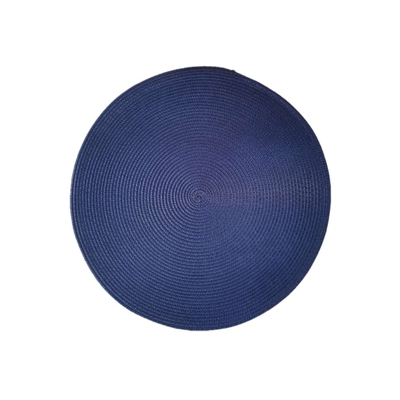 Zzbeans 18cm Round PP Woven Place Mat, Oilproof Heat Resistant Table Pad for Dining, Elegant Yarn Ramie Placemats for Restaurant Home Desk Coffee Table Decoration