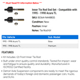 thumbnail image 2 of Inner Tie Rod End Set - Compatible with 1995 - 1998 Acura TL 1996 1997, 2 of 2