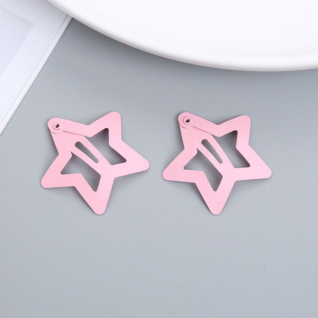 Pinzas para el pelo BB de estrella plateada para niñas, pasadores de horquillas simples a presión de Metal, herramientas de peinado para niños, accesorios de joyería para el cabello