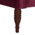 thumbnail image 3 of 66" Modern Tufted Roll Arm Chaise Lounge Chair with Backrest, Upholstered Indoor Leisure Sofa Recliner, Chair Sleeper for Bedroom, Living Room, Study Room, Office, Burgundy, 3 of 9
