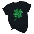 thumbnail image 7 of POTETI St Patricks Day Shirts Women Clover Short Sleeve Crew Neck Shirt Tops, 7 of 7