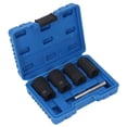 thumbnail image 1 of Cr-Mo Steel 1/2 Inch Drive Impact Bolt Extractor Set - 4 Metric Sizes (17mm, 19mm, 21mm, 22mm) with Storage Case - Rustproof Black Phosphating Finish for Damaged/Rusty Nuts -, 1 of 6