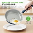 thumbnail image 3 of NutriChef 20 Piece Non-stick Cookware and Bakeware Set - Heat Resistant Silicone Handles, Blue, 3 of 7