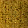 thumbnail image 1 of Ahgly Company Indoor Square Oriental Yellow Industrial Area Rugs, 6' Square, 1 of 4