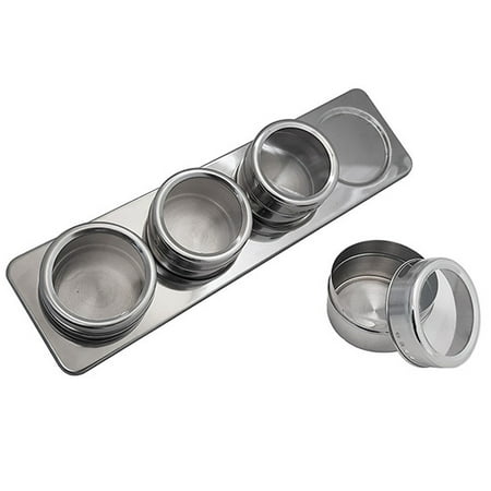 Home Magnetic Stainless Steel Spice Storage Rack Kitchen Tin (Best Way To Store Spices In Kitchen)