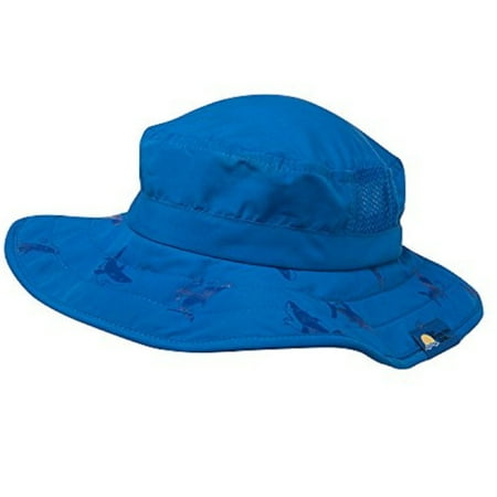 Kids UPF 50+ Safari Sun Hat - Blue Shark