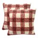 thumbnail image 1 of Juego de 2 fundas de almohada de cuadros escoceses de búfalo marrón otoñal de 18 x 18, fundas de almohada de cuadros escoceses de granja mullidas y rizadas de 18 x 18, 1 of 5