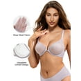 thumbnail image 3 of Wingslove Women's Front Closure Sheer See Through Bra Racerback Unlined Underwire Bras for Everyday, 3 of 5